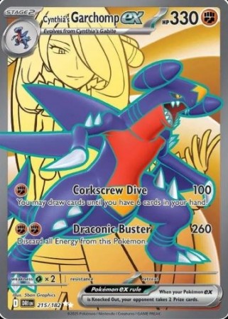 Cynthia's Garchomp ex 215/182 - Destined Rivals