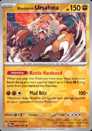 Bloodmoon Ursaluna (Poke Ball Pattern) 054/131 - Prismatic Evolutions