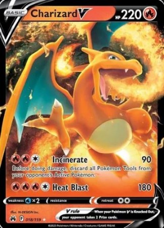 Charizard V 018/159 - Crown Zenith